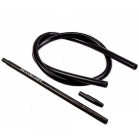 Силиконовый шланг Amy DeLuxe черный для кальяна в сборе Felix Shop