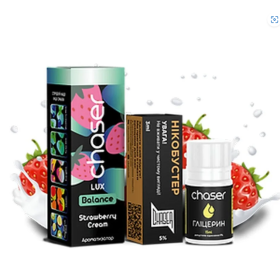 Жидкость Набор Chaser Lux Strawberry Cream (Клубника Сливки) 30мл 5% Felix Shop